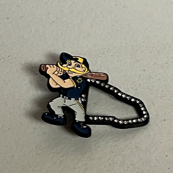 Milwaukee Brewers New Era Hat Pin Baseball Pins Hats Blue Streetwear Border - Picture 4 of 8